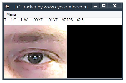 Direction of user's gaze is changing depending on the location of the matrix of symbols on desktop