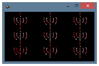 Окно SCO9 для различных структур распознавания: Первая строка – структуры для RGB-схемы, вторая – структуры для дельты RGB, третья – структуры для HSL-схемы